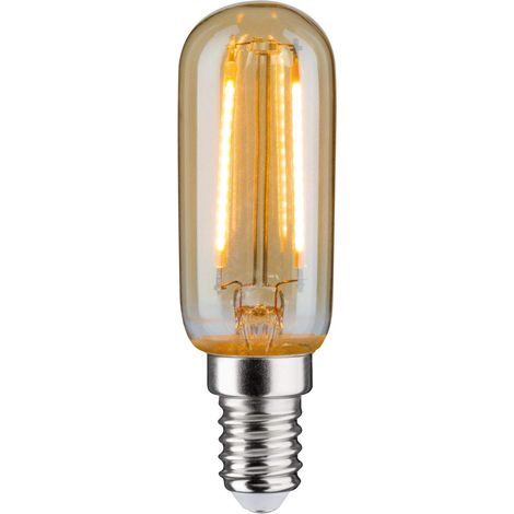 Paulmann 28526 Tubo Led Vintage Retro Lampadina 2 Watt Filamento Attacco E14 Filamento Oro 1.700 K Luce Oro 160 Lumen (1/5)
