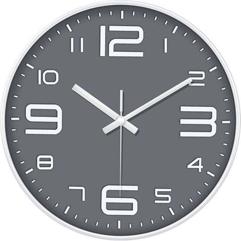 Horloge Murale Simple et Moderne 12 Pouces - Silencieuse, Élégante, Facile à Lire - Pour Toutes les Pièces