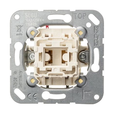 Jung Interruttore a bilanciere (inserto) 10 AX 250 V, universale OFF-commutazione 506 U