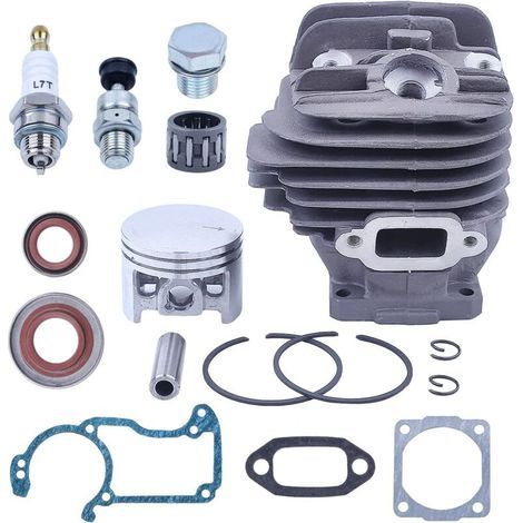 Piston and Cylinder for Stihl 026 MS260 Series, Nikasil 44.7 mm Piston + Cylinder + Gaskets + Pressure Relief Valve + Spark Plug Accessory Chainsaw Kit 16 in 1 Parts