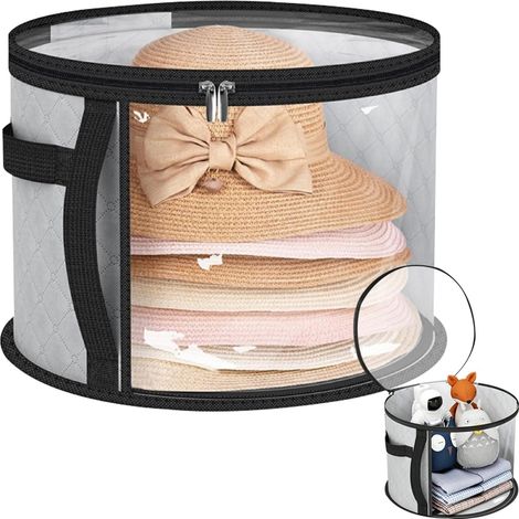 Boîte à Chapeaux Ronde, Porte Casquette Boite, Rangement Casquette (1/5)