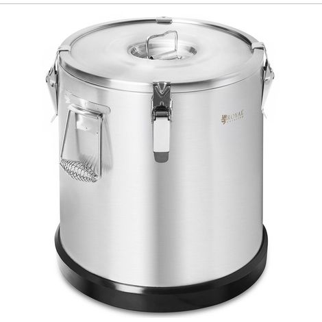 Conteneur isotherme - Royal Catering - Acier inoxydable brossé - 20 L de capacité (1/5)