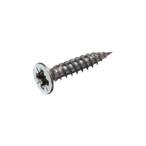 Lot de 400 vis à bois double filetage BZP en acier zingué 15,2 x 1,9 cm (1/2)
