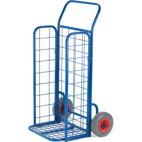 Rollcart Gitterklappkarre mit Seitenwänden 150kg Tragkraft Luftbereifung (1/3)