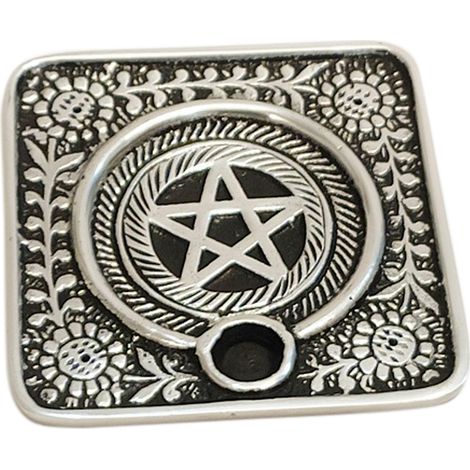 Signes Grimalt Portavelas Regalo  Portavelas Pentagrama Complementos Natura Plateado 9x9x1cm 30459