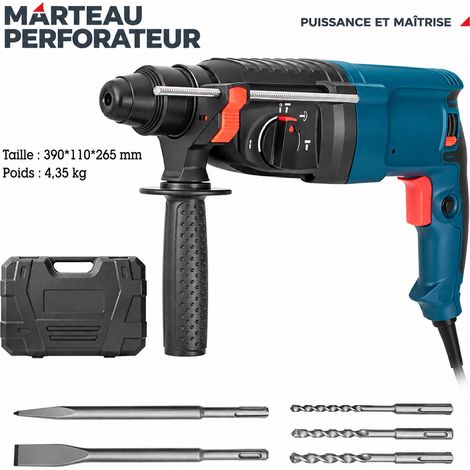 Marteau perforateur électrique 220V prise ronde européenne, 39 × 11 × 27 cm, 4,36 kg – Livraison gratuite (1/5)