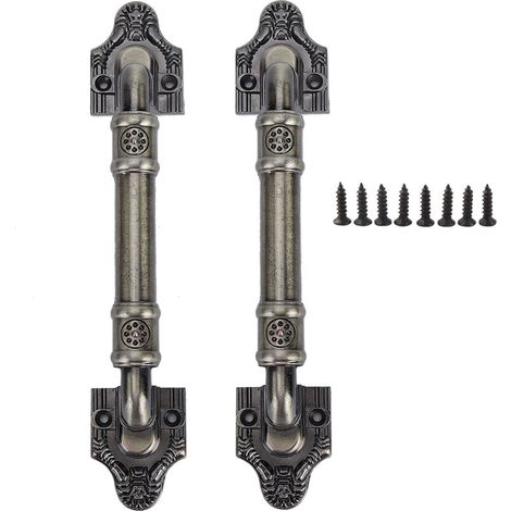 Door handle, 2pcs Vintage wardrobe drawer cabinet door handles, European style bronze color (1/5)