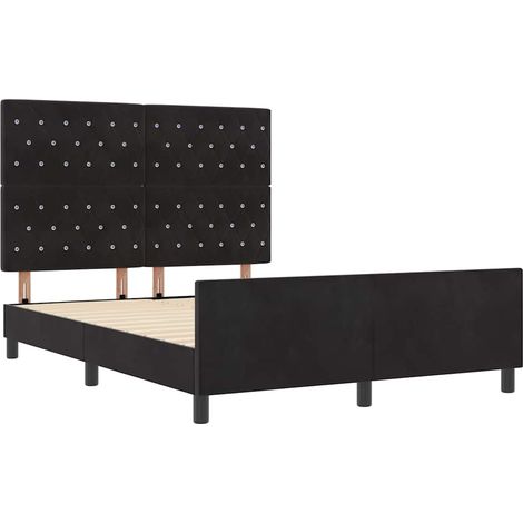 Box Spring Bed with Headboard Black 160 x 200 cm Velvet vidaXL (1/5)