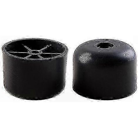 Pieds de meubles ronds en plastique noir, 25 mm de diamètre, lot de 12, compatibles avec canapés et chaises. (1/5)