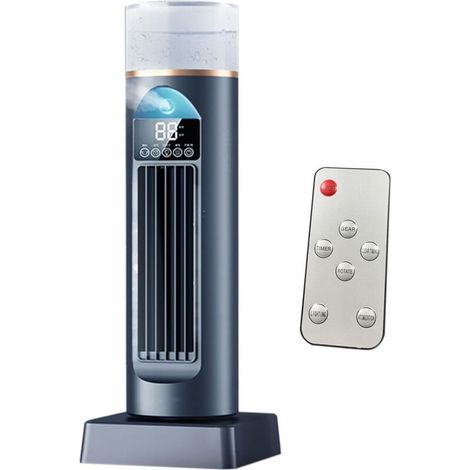 Ventilateur sur pied silencieux intelligent – Oscillation 120° – 6 vitesses – Télécommande – Réservoir d'eau 230ml – Pour maison et bureau – (1/4)