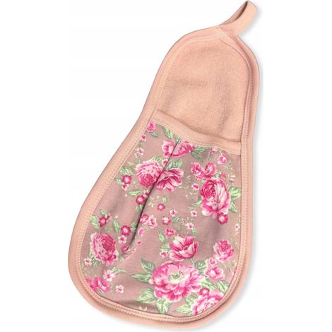 Toallita de felpa para bebés, guante de baño suave para lavar, POLVO ROSA (1/5)