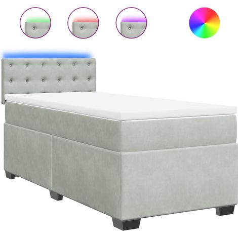 Maison Exclusive - Boxspringbett mit Matratze Hellgrau 100x200 cm