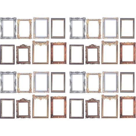 32 Stickers Cadres Photo Autocollants Vintage 15X13 CM Décoration Murale Rétro pour Salon et Chambre Collage Créatif et Personnalisable Bordures Murales Faciles à Poser Lot 32 (1/5)