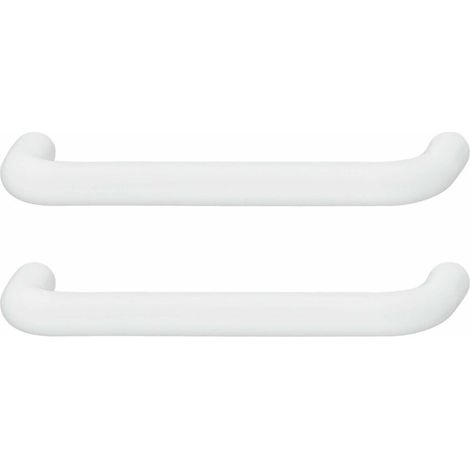 2x poignée de meuble delrin 10mm entraxe 96mm porte cuisine salle de bain, blanc (1/2)