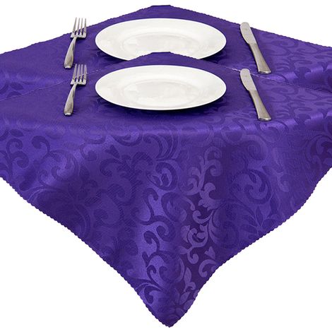 Serviette Jacquard - Polyester Imperméable Anti-taches - Pour Décoration Table Intérieure - Lot de 10 - 48 x 48 cm (1/5)