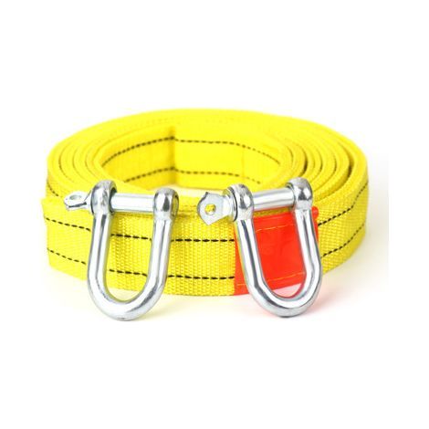 Corde de treuil électrique pour voiture 5M 5T Corde de remorquage pour véhicule tout-terrain avec crochet en forme de U Sangle de remorquage pour voitures Camion Remorque SUV (1/5)