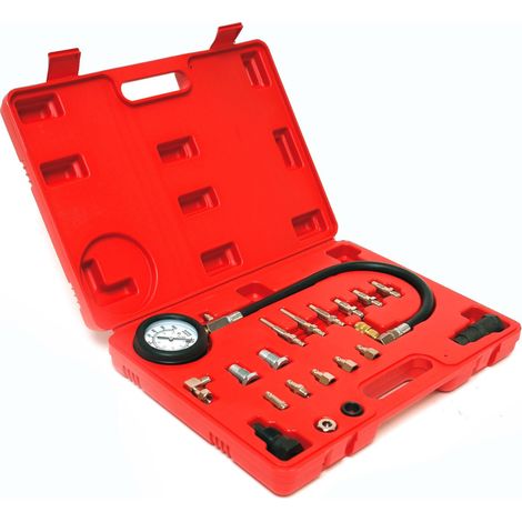 Kompressionstester Kompressionsprüfer Set Koffer 19-teilig für Dieselmotoren (1/2)