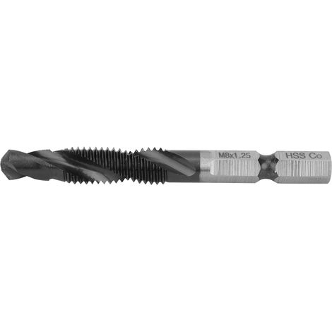 Jeu de forets et tarauds intégrés pour tournevis et perçage multifonctionnels M8 x 1,25 (TIAIN) (1/5)