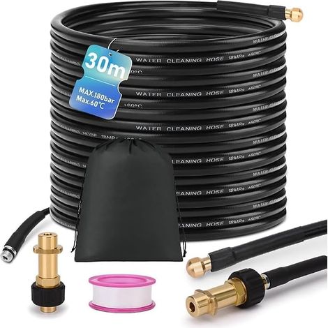Tuyau Déboucheur Canalisation 30m 180bar Compatible avec K2-K7 (1/5)