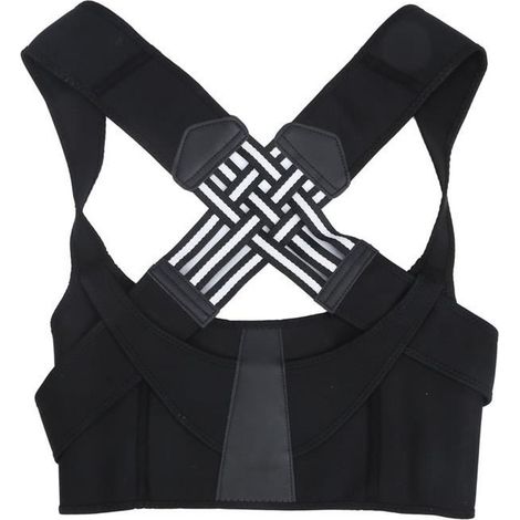 Rückenstützgürtel, Unisex-Haltungskorrektor, atmungsaktive elastische Rückenbandage (L)