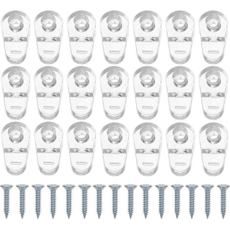 30 clips de fixation pour verre, clips pour portes vitrées de placards, pinces pour miroirs de portes de placards, clips pour verre de miroir (1/5)