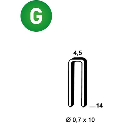 10 000 Agrafes Galvanisées O-14 - 4.5x14x0.7x1 mm - D-Work