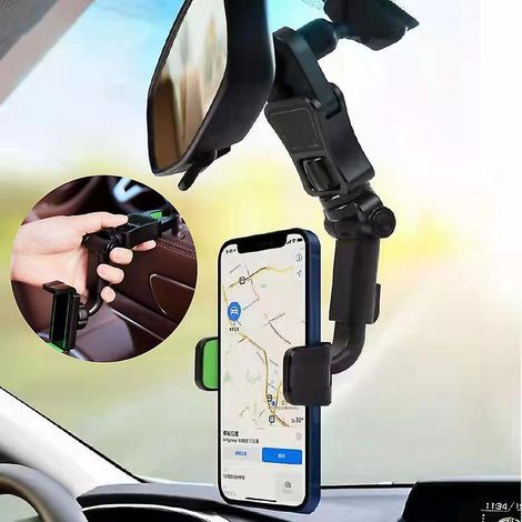 support De Tlphone Pour Tableau De Bord [2 En 1] Gris 1 Pice Support De Voiture Universel Rotatif  360 Ventouse Pour Pare-brise (1/4)