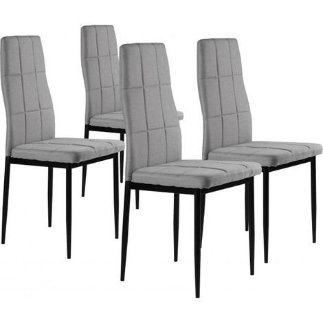 Set di 4 sedie per la sala da pranzo, grigio ModernHome