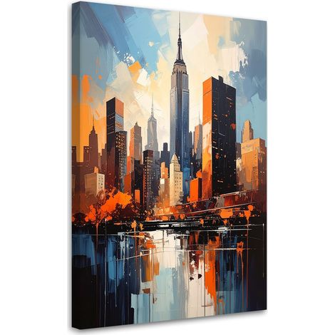 Stampe su Tela Grattacieli colorati a New York 20x30 (1/5)
