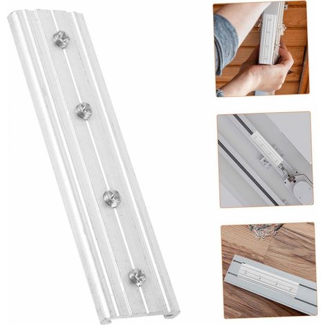 Maillon de rail de 2 cm en alliage d'aluminium, connecteur pour rail de rideau droit, raccord pour rail courbe (1/5)