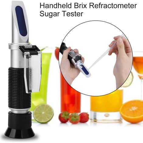 Réfractomètre manuel Brix RZ120 pour mesurer le sucre 0-32% ATC, testeur de jus de fruits, vin et bière (1/5)