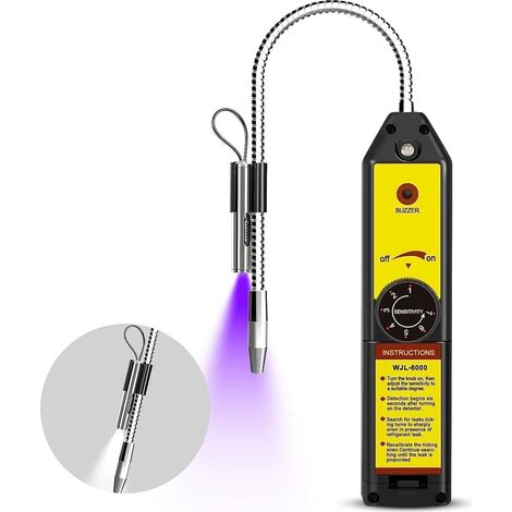 Détecteur de gaz Multi-gaz Détecteur de Fuite de réfrigérant Détecteur de Fuite d'halogène Climatiseur R22 R410A R134A R1234YF Testeur de gaz HCFC Outil de détection(with UV-Lamp) (1/5)