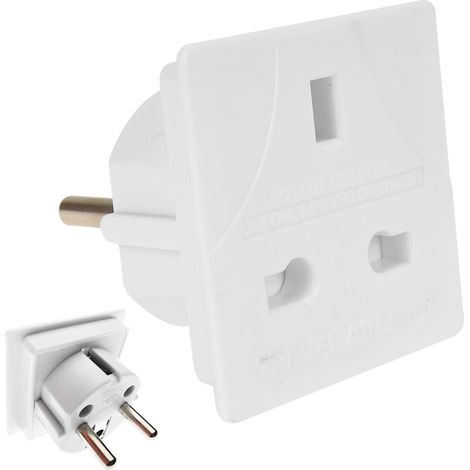Euro Travel Adaptor Adapter UK to Europe 2 pin (1/2)