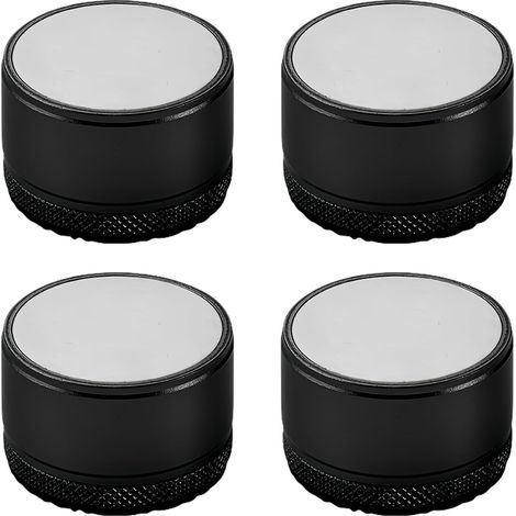 Lot de 4 Rehausseur de Meubles Réglable Métal, Rehausseur Pieds de Lit, Pieds de meubles pour Chaise, Table, Canapé, Caisson, Armoire de salle de bain, Noir, hauteur de 2.7cm-4cm, diamètre 40mm (1/5)