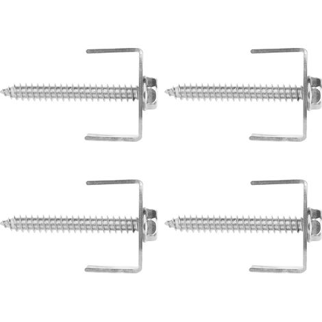 Attaches de poteau de clôture en acier inoxydable, 50 pièces, clous à vis de fixation réutilisables et robustes pour clôture métallique de jardin