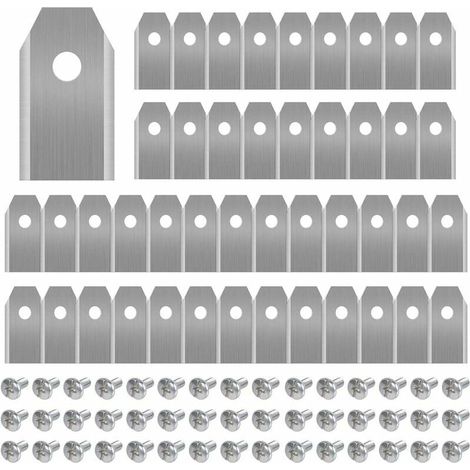 45 x Titan-Ersatzklingen, Rasenmäherklingen für alle Mähroboter Husqvarna Automower, Gardena, Yardforce, Heavy Duty (3g / 0,75mm) mit Schrauben, Titan-Ersatzklingen (1/4)