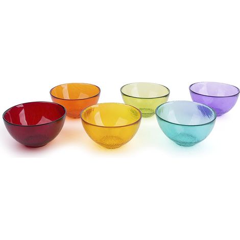 Paquet de 6 Bols, Verre, Multicolore (1/5)