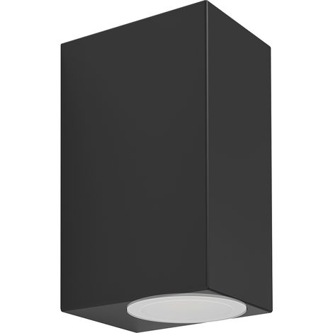Applique Esterno Moderna Jabaga Policarbonato Nero E Trasp 2 Luce Gu10 (1/3)
