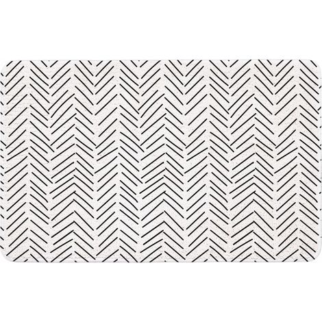 Tapis de bain antidérapant imprimé chevron 50x80cm (1/3)