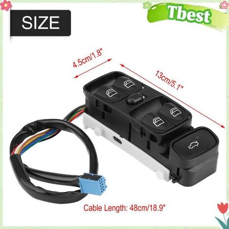 Interrupteur de Fenêtre de Rechange de qualité Supérieure pour W209 CLK320 CLK500 2003 2009, avec Boîtier en Plastique Robuste (1/4)
