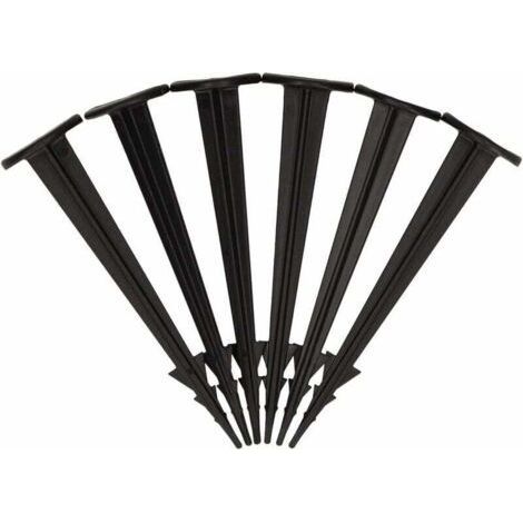 Pack of 100 ground stakes for fixing anti-weed fabric, or black anti-mole net (1/4)