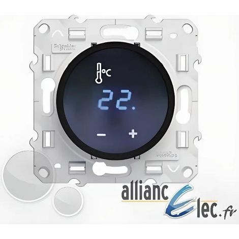 Termostato Schneider Electric Odace Nero 10A