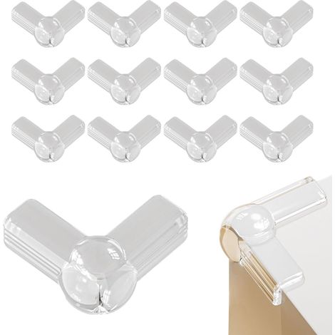 Protezioni per angoli del tavolo per bambini, 12 pezzi, trasparenti, cuscino d'aria in silicone a forma di L, protezione per angoli del tavolo per la sicurezza dei mobili per bambini (1/5)