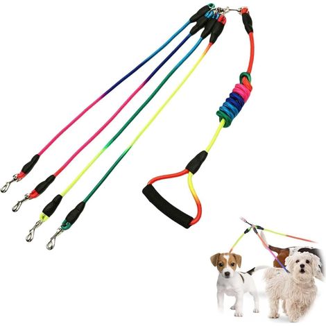 4-in-1-Hundeleine, 4-in-1-Hundeleinen, 4-in-1-Hundeleine, abnehmbare Hundeleine, verstellbare Nylonleine, geeignet zum Spazierengehen und Wandern mit Haustieren (1/5)