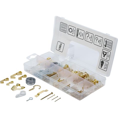Sortiment Bilderhaken bgs diy Metall Messing 196 Teile (1/4)