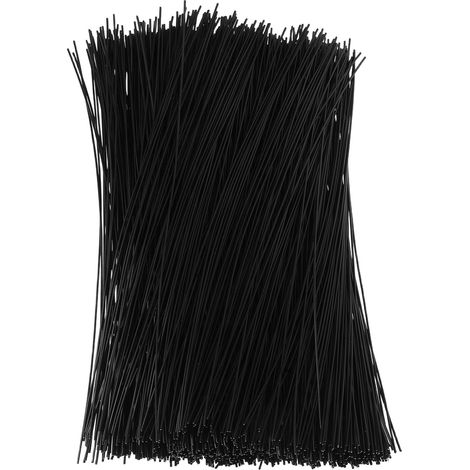Fil Galvanisé pour Attaches 1000 Pièces, Fer Noir Plastique Métal Câbles Électriques, Vignes au Jardin, Anti-rouille, Organisation Pratique (1/5)
