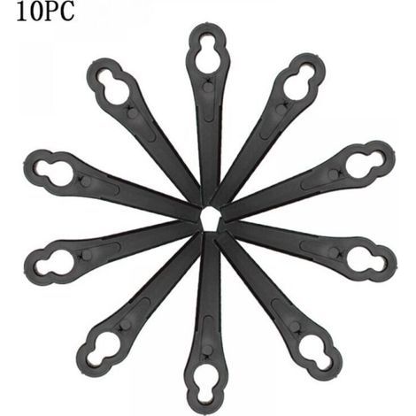 Lames de Rechange pour Coupe-Bordure, 10 Pcs Lames Coupe Bordure, Lame Tondeuse à Gazon Univers, Remplacement des Lames de d'Herbe.. (1/4)