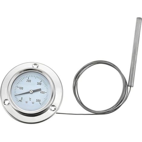 Thermomètre de four pour barbecue avec sonde en acier inoxydable de 150 cm Thermomètre pour fours à pizza, grils à bois, pâtisserie (0 500 °C) (1/5)