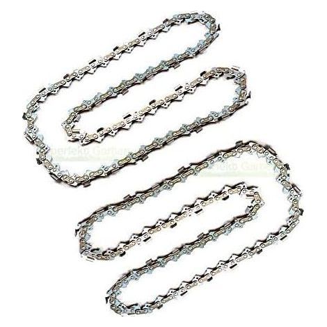 2 chaînes de tronçonneuse 30 cm 1,3 mm 3/8" 45 TG Compatible avec tronçonneuse Greenworks GD24CS30K4 24 V (1/5)