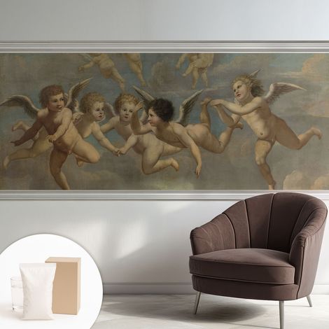 Papier peint intissé décoratif avec motifs pour salon et chambre a motif - Colle incluse gratuite Figures angéliques 250x104 cm (1/5)